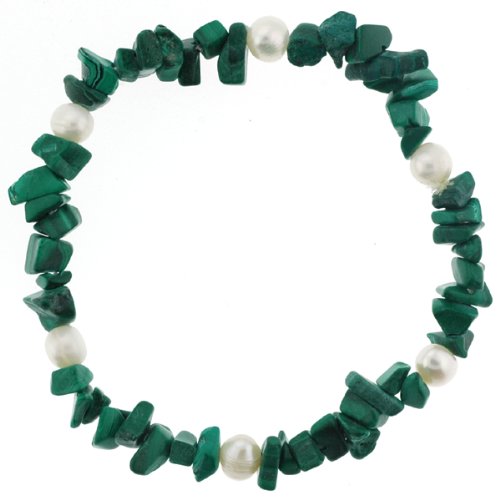Single Strand Stretch Chip Bracelet - Malachite
