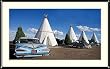Holbrook, Arizona's Wigwam Hotel on U.S. Route 66 Photograph - Beautiful approx. 22x26-inch Framed & Matted - 7/8-inch Rounded, Shiny, Black Metal Frame - Photographic Print by Carol M. Highsmith