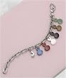J-Steel by Fyn Studios (TM) Cat-Lovers Stainless-Steel and Natural Stone Charm Bracelet 843332000870
