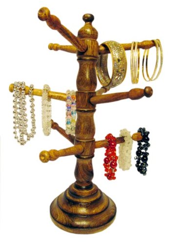 Jbj 14-inch wooden foldable bangle stand with cutter wo…