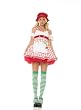 Sexy 4Pc Cherry Girl Peasant Top Halloween Costume