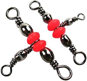 20Pcs/lot 3 Way Fishing Rolling Brass Barrel Triple Swivels Bearing Connector Solid Ring Fishing Fishing Tackle Accessory (7x9)