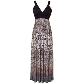 Japanese Motif Maxi Holiday Party Cocktail Dress
