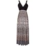 Japanese Motif Maxi Holiday Party Cocktail Dress