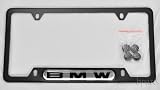 BMW Black Stainless Steel License Plate Frame, NEW