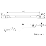 トップ(TOP) 両口メガネレンチ 45度型長形 TM-11×13