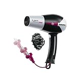 BaByliss D171E - Secador de pelo con cable retráctil, 2000 W, color negro/plateado