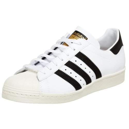 adidas Originals Men's Superstar 80s Sneaker,White/Black/Chalk,8 M