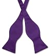 Vesuvio Napoli SELF TIE Bow Tie Solid PURPLE INDIGO Color Men's BowTie