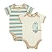 Touched by Nature Unisex Baby Organic Cotton Bodysuits, Owl, 9-12 Months
