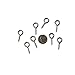 Small Screw Eye - 200 Pack - 211.5 Short Shank Screweyes 1 inch Long