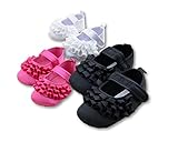 (ロージー）Rosy* サテン フリル おしゃれ 可愛い 女の子 ベビーシューズ 安心 滑り止め付き マジックテープ 結婚式 お宮参り セレモニー 撮影 初めて ファーストシューズ 乳幼児 saten