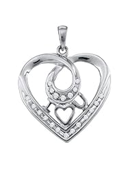 0.12CT DIAMOND HEART PENDANT