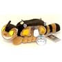 Studio Ghibli My Neighbor Totoro 13" long Cat Bus plush with one grey and one white Totoros