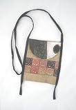 Guineafowl Handpainted Hessian Passport Holder/Shoulder Bag