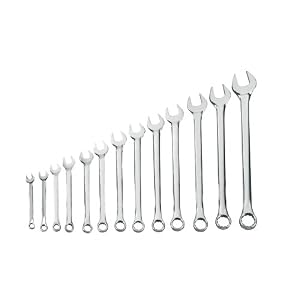 Stanley 87-244 13 Piece Full Polish Professional Grade SAE Long Combination Wrench Set by 
