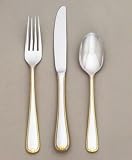 GOLDEN RIBBON EDGE TEASPOON PS