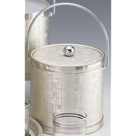 Kraftware 45361 Scandia - Champagne 3 Quart Ice Bucket with Vinyl Cover, Bands and Bale... by Kraftware