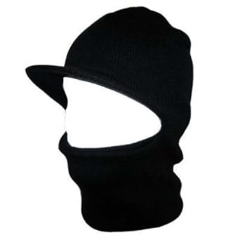 Face Ski Mask w/ Visor - Black Face Ski Mask w/ Visor - Black
