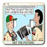 Rich Diesslins Funny KNOTS Scouting Cartoons - Get the Picture - Photography - Light Switch Covers - double toggle switch