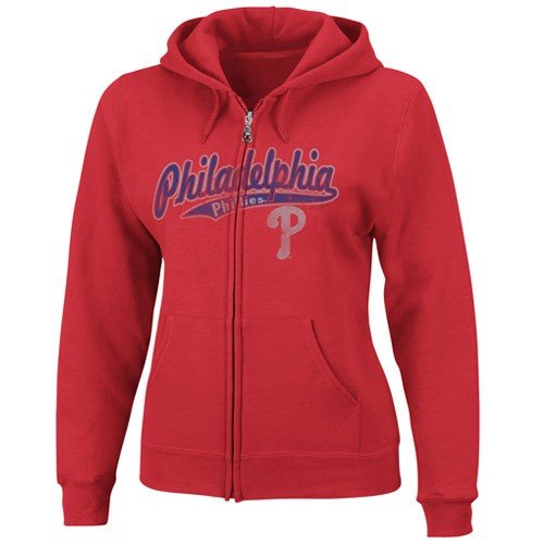 MLB Philadelphia Phillies Women's Backlot Drama Full Zip Hooded Fleece