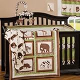 Silhouette Safari 6 Piece Crib Bedding Set