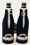 SET OF 2 SAN DIEGO CHARGERS NFL BOTTLE SUIT KOOZIES