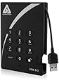 Apricorn Aegis Padlock 500 GB USB 3.0 256-bit AES XTS Hardware Encrypted Portable External Hard Drive (A25-3PL256-500)