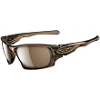 Oakley Ten Men's Polarized Active Sportswear Sunglasses w/ Free B&F Heart Sticker Bundle - Brown Smoke/Tungsten Iridium