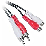 2 RCA Male to Female Audio Extension Cable 6 Feet (Red & White), CNE465390
