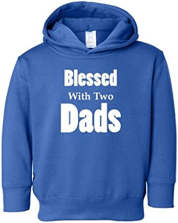 Heartfelt Pride - Blessed With Two Dads - Toddler Hooded Sweatshirt 4T Royal Blue