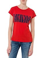Cross Jeans Camiseta Manga Corta (Rojo)