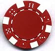 Two-Toned Dice Chips (11.5g) 100 Red w/ Tray