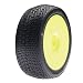 1/8 Cubic Buggy Tire, Blue Mntd w/Yellow Wheel (2)