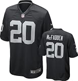 Darren McFadden Youth Jersey: Home Black Game Replica #20 Nike Oakland Raiders Youth Jersey