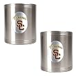 USC Trojans NCAA 2pc Stainless Can Holder Set USC Trojans NCAA 2pc Stainless Can Holder Set