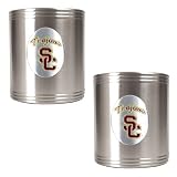 Southern California Trojans 2pc Stainless Steel Can Holder Set NCAA College Athletics