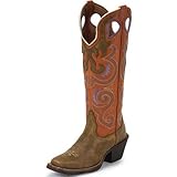 Tony Lama Women's 3R Series Buckaroo Cowgirl Boot Square Toe Tumbleweed 8 M US