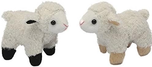KCFT 2 Small Lamb Soft Toys - Sheep Cuddly Toys - Easter