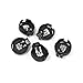uxcell 5 Pcs CR/LIR2450 Coin Button Battery Holder Socket Black