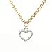 14k Two Tone Gold Diamond Heart Anklet