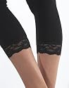 Ladies Black Dance Leggings Lace Sizes 8-26