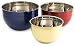 Kitchen & Housewares : Gourmet Standard 3 piece Porcelain Coated Colored Mixing Bowl Set - MBS159