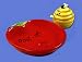 Red Apple and Beehive Apples and Honey Dish