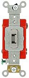 Leviton 1224-2GL 20 Amp, 120/277 Volt, Toggle Locking 4-Way AC Quiet Switch, Extra Heavy Duty Grade,