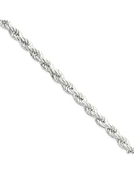 .925 Sterling Silver 5.3mm Hollow Rope Chain