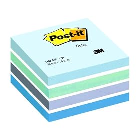 Post-it Notes - Pastel Blue - 1 Cube - 450 sheets - 76 mm x 76 mm
