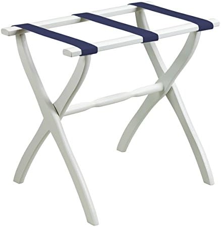 The Classic White Navy Nylon Straps of Contour Leg Luggage Rack