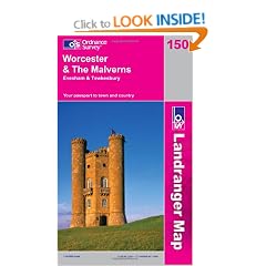 Worcester and the Malverns, Evesham and Tewkesbury (OS Landranger Map)