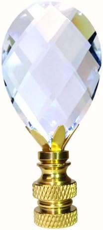 Magnificent Crystal 2.5" Clear Crystal Modern Pendeloque Prism Dazzling Lamp Shade Finial Amazing Shine &amp; Clarity by CrystalPlace